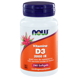 NOW Vitamine D3 2000 IE Softgels 240SG 