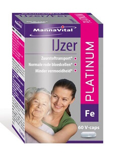 MannaVital IJzer Platinum Capsules 60VCP 