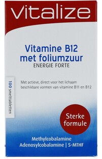 Vitalize Vitamine B12 Energie Forte Smelttabletten 100TB 