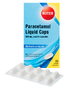 Roter Paracetamol 500mg Liquid Caps 20ST verpakking met strip capsules