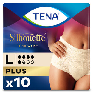 TENA Silhouette Plus High Waist Crème L 10ST 