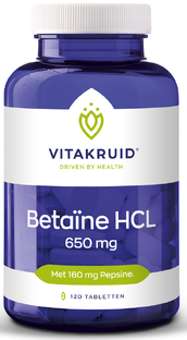 Vitakruid Betaine HCL 650mg Tabletten 120TB 