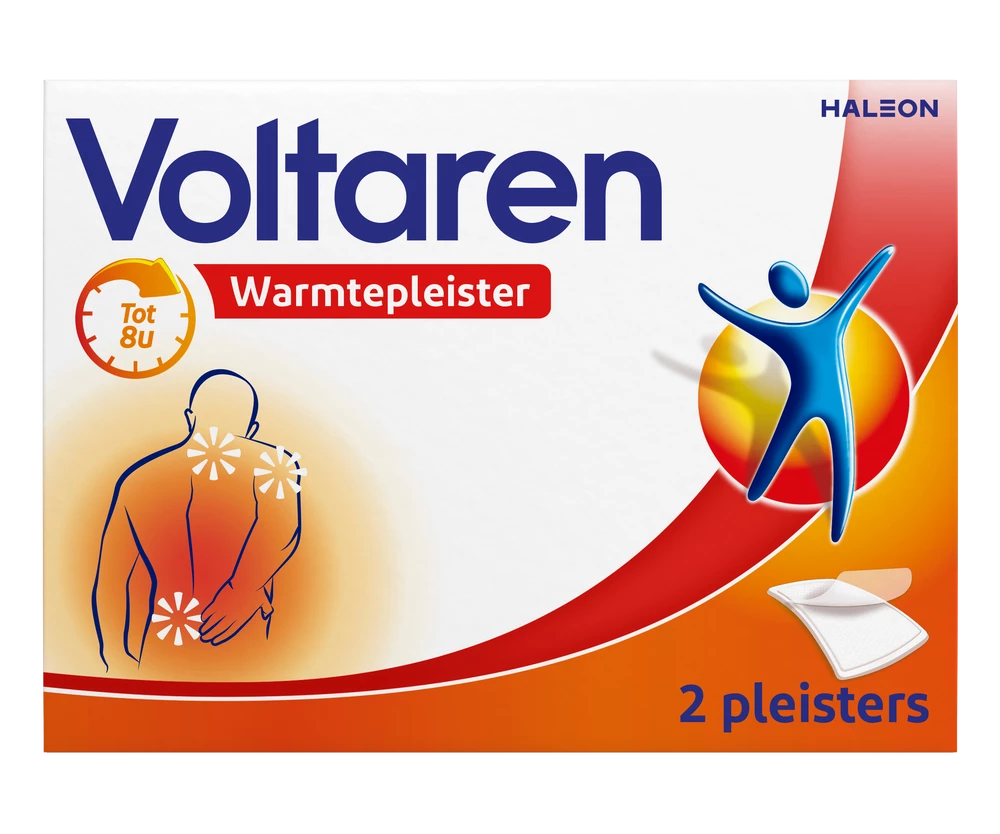 VoltarenWarmtepleisterbijspierpijn,nekpijn,rugpijnenschouderpijn2ST