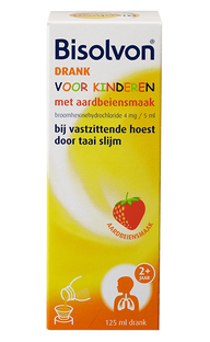 Bisolvon Drank voor Kinderen Aardbei 125ML 