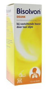 Bisolvon Drank 8mg/5ml - bij vastzittende hoest door taai slijm - 125ML 