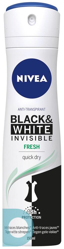 optillen geluid Bowling Nivea Black & White Invisible Fresh Deodorant Spray