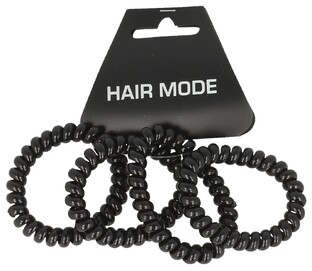 Hair Mode Haarelastiek Kabel Groot Zwart 4ST 