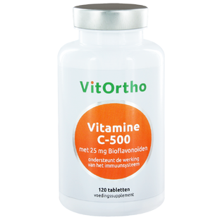 VitOrtho Vitamine C-500 met 25mg Bioflavonoïden Tabletten 120TB 