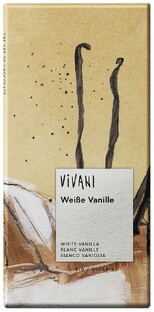 Vivani Chocoladereep Wit met Vanille 80GR 