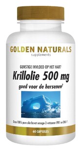 Golden Naturals Krillolie 500mg Capsules 60CP 