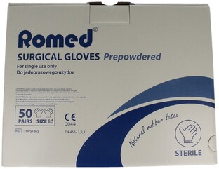 Romed Operatiehandschoenen Latex 50ST 