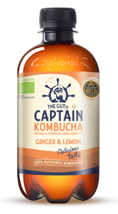 The GUTsy Captain Kombucha Ginger & Lemon 400ML 