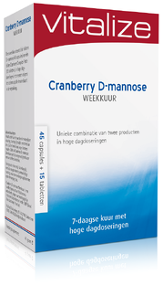 Vitalize Cranberry D-mannose Weekkuur Capsules & Tabletten 60ST 