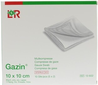 Lohmann & Rauscher Lohmann & Rauscher Gazin Gaaskompres 10x10cm 10ST 