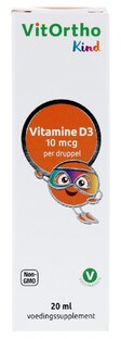 VitOrtho Kind Vitamine D3 10mcg Druppels 20ML 