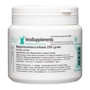 VeraSupplements Magnesiumascorbaat Poeder 250GR 