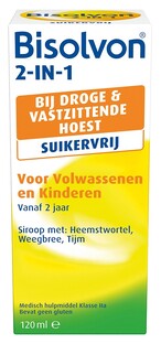 Bisolvon 2-in-1 Siroop Suikervrij 120ML 