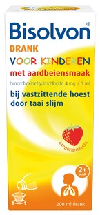 Bisolvon Drank voor Kinderen Aardbei 200ML 