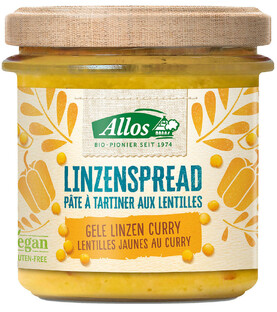 Allos Linzenspread Gele Linzen Curry 140GR 