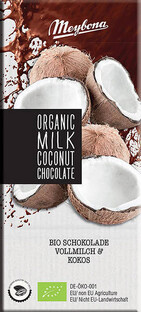 Meybona Organic Milk Cocos Chocolate 100GR 