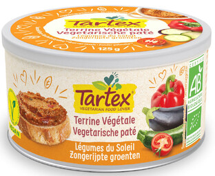 Tartex Vegetarische Paté Zongerijpte Groenten 125GR 