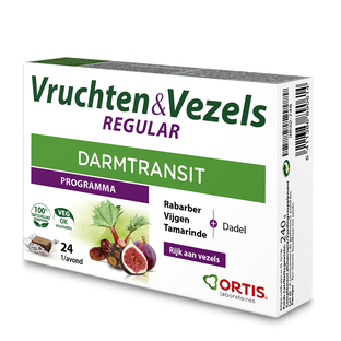 Ortis Vruchten & Vezels Regular Darmtransit Blokjes 24ST 