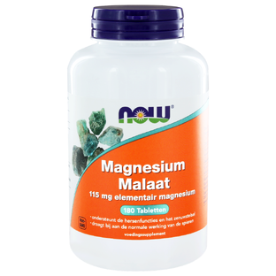 NOW Magnesium Malaat Tabletten 180ST 