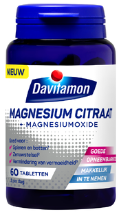 Davitamon Magnesium citraat + Magnesiumoxide Tabletten 60TB 