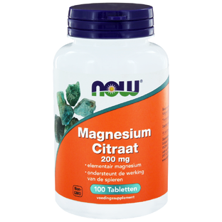 NOW Magnesium Citraat 200mg Tabletten 100ST 