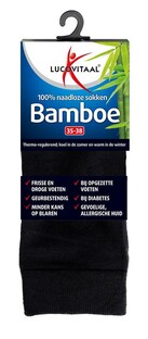 Lucovitaal Bamboe Lange Sokken Zwart 35-38 1PR 