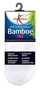 Lucovitaal Bamboe Enkelsokken Wit 39-42 1PR 