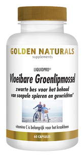 Golden Naturals Vloeibare Groenlipmossel Capsules 60CP 