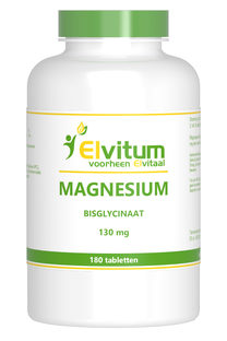 Elvitum Magnesium Bisglycinaat 130mg Tabletten 180TB 