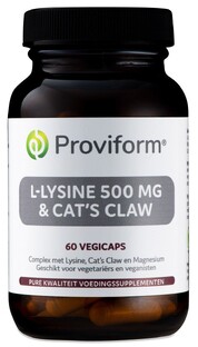 Proviform L-Lysine 500mg & Cat's Claw Vegicaps 60VCP 