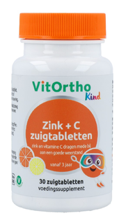 VitOrtho Kind Zink + C Zuigtabletten 30TB 