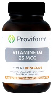 Proviform Vitamine D3 25mcg Vegicaps 100VCP 