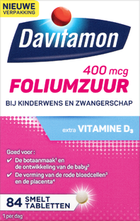 George Stevenson Oh Vegen Davitamon Foliumzuur met Vitamine D3 Smelttabletten