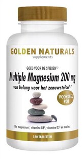 Golden Naturals Multiple Magnesium 200mg Tabletten 180TB 