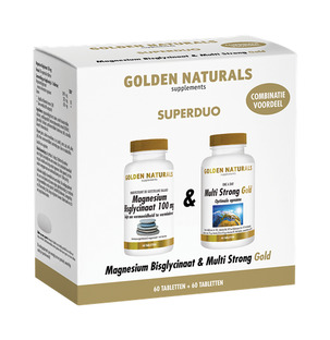 Golden Naturals Magnesium Bisglycinaat + Multi Strong Gold 1ST 