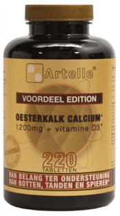 Artelle Oesterkalk Calcium 1200 mg Vitamine D3 Tabletten 220CP 