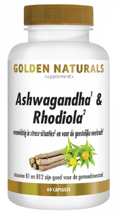 Golden Naturals Ashwagandha & Rhodiola Complex Capsules 60VCP 