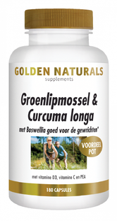 Golden Naturals Groenlipmossel & Curcuma longa Capsules 180CP 