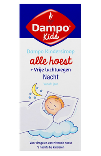 Dampo Kindersiroop Alle Hoest + Vrije Luchtwegen Nacht 100ML 