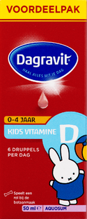 Dagravit Kids Vitamine D Aquosum Druppels Voordeelpak 50ML 