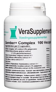 VeraSupplements Gember Plus Complex Capsules 100VCP 