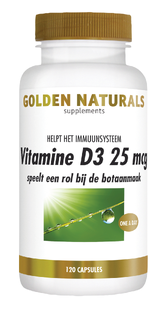 Golden Naturals Vitamine D3 25mcg Capsules 120ST 