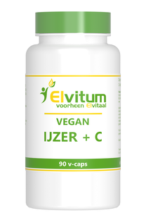 Elvitum Vegan IJzer + C Capsules 90VCP 