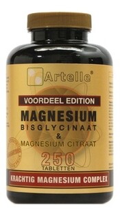 Artelle Magnesium Bisglycinaat & Citraat Tabletten 250TB 