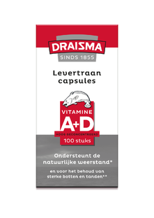 Draisma Vitamine A + D Levertraancapsules 100CP 