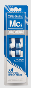 MolarClean Replacement Brush Heads Oral-B 4ST 